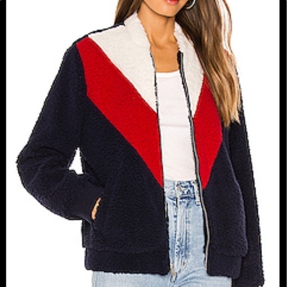 UGG Jackets & Blazers - UGG Zip Up Chevron Sherpa Jacket Size XL NEW